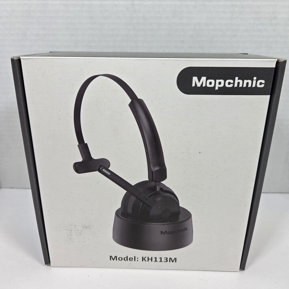 Mopchnic Bluetooth Headset, Wireless W/ USB Dongle AI Noise Canceling KH113M